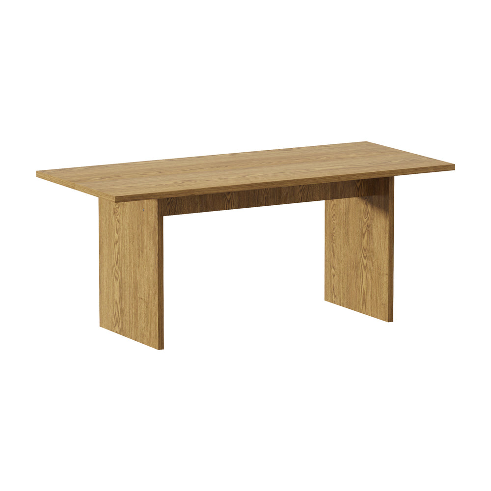 Oikiture 180cm Dining Table Rectangular Timber Natural