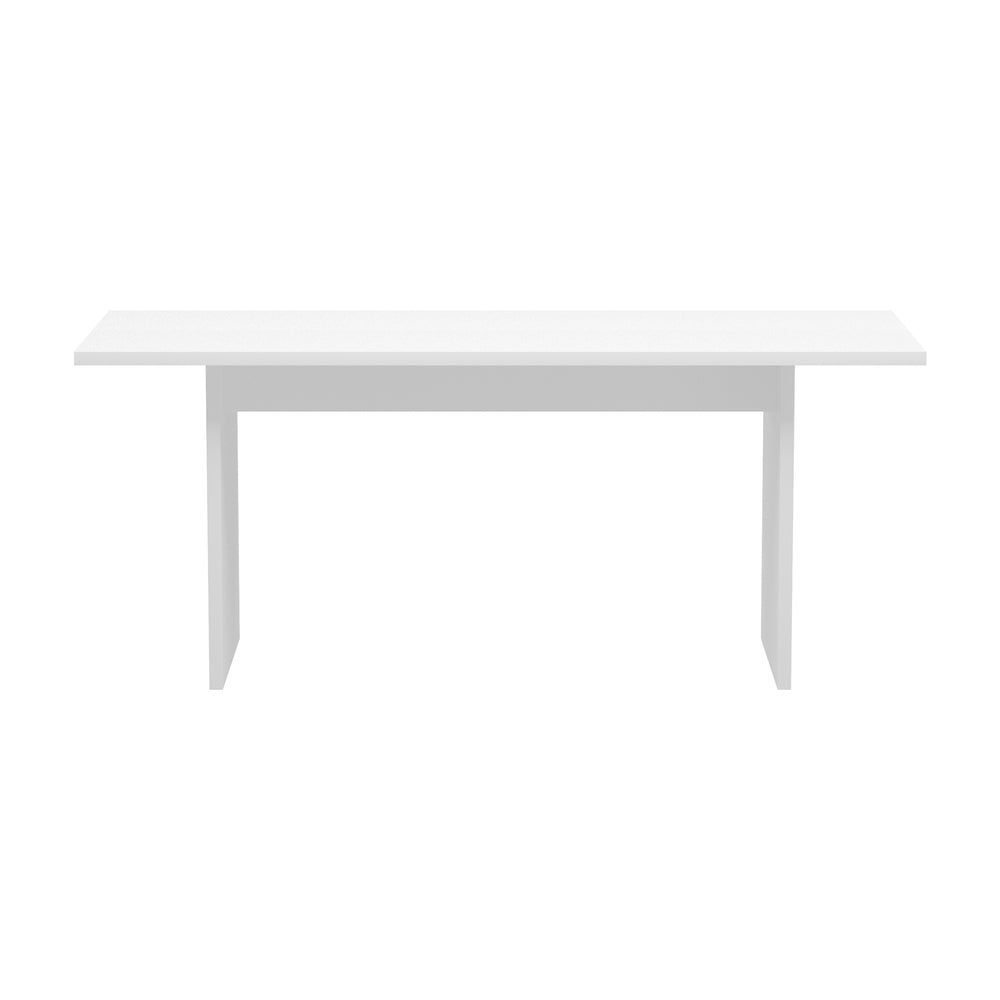 Oikiture 180cm Dining Table Rectangular Timber White