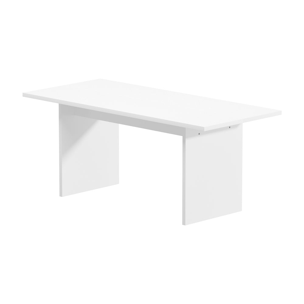 Oikiture 180cm Dining Table Rectangular Timber White