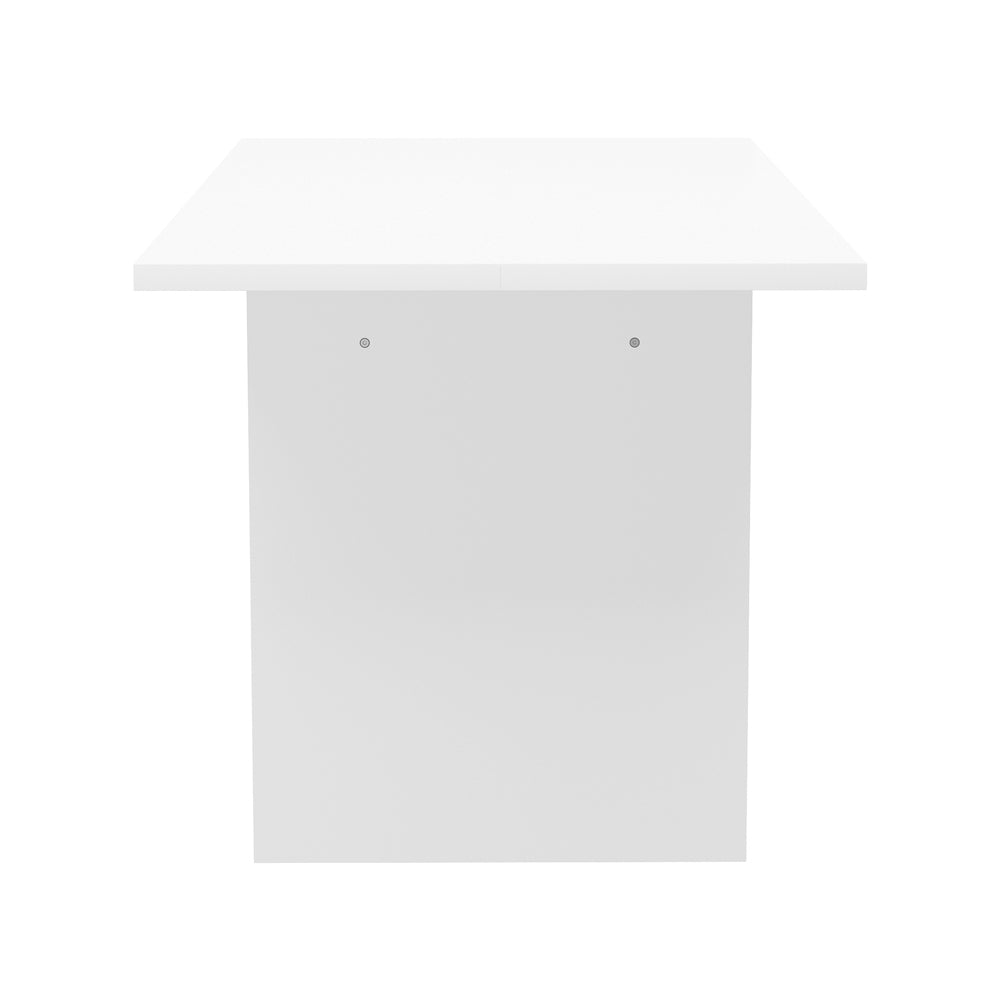 Oikiture 180cm Dining Table Rectangular Timber White