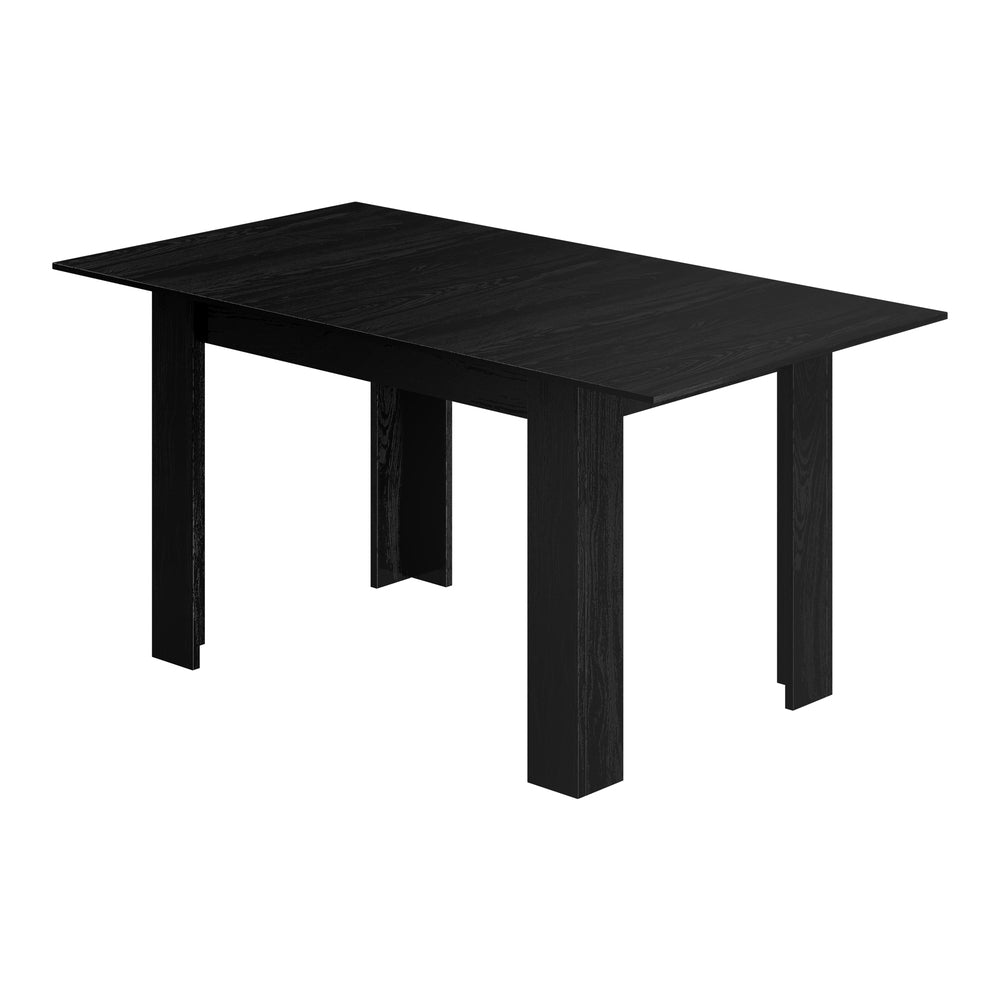 Oikiture 160cm Extendable Dining Table Cafe Table Black