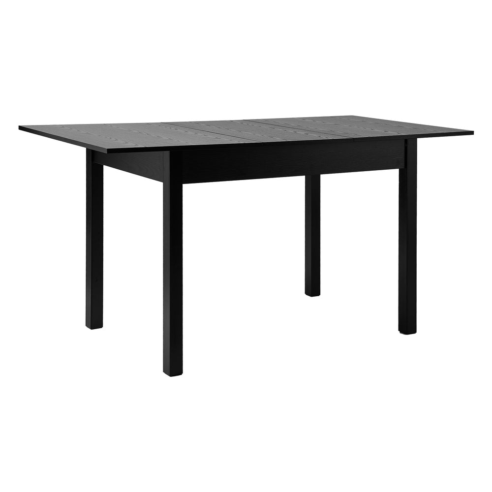 Oikiture Extendable Dining Table 1.2-1.6m Wooden Kitchen Table Black