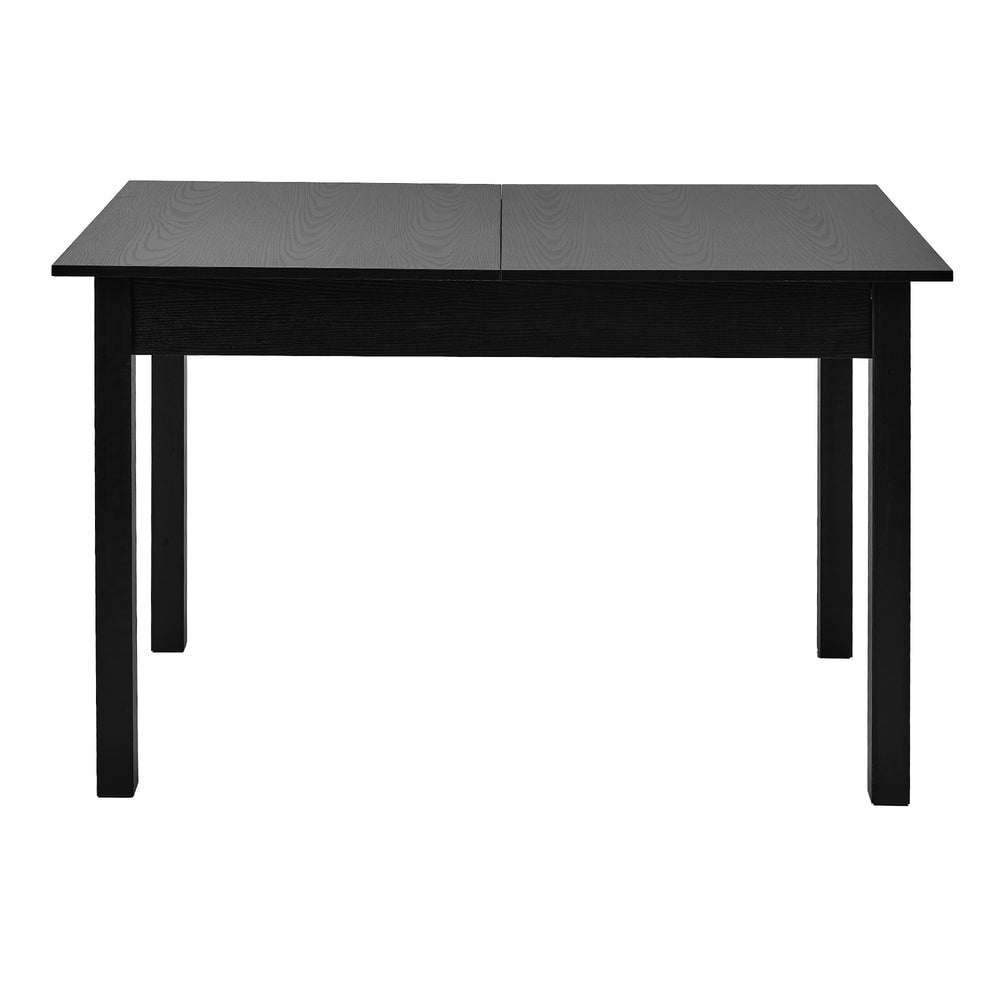 Oikiture Extendable Dining Table 1.2-1.6m Wooden Kitchen Table Black