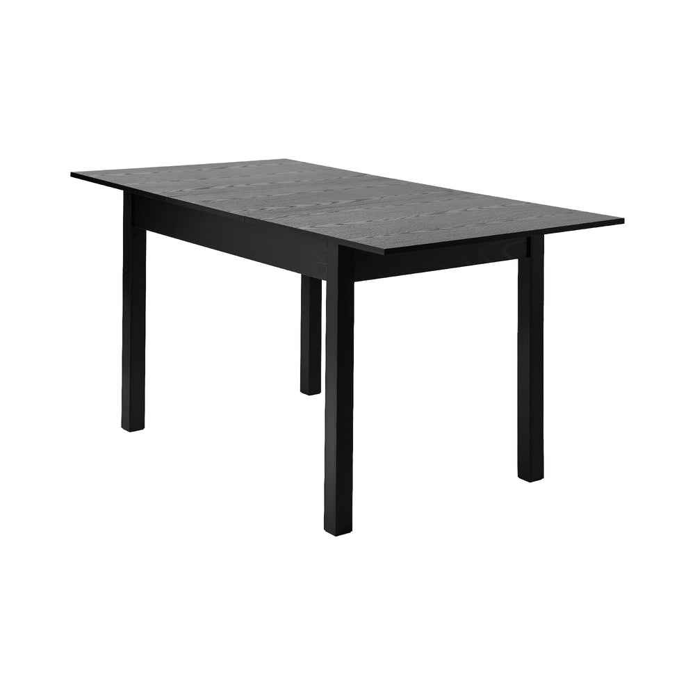 Oikiture Extendable Dining Table 1.2-1.6m Wooden Kitchen Table Black