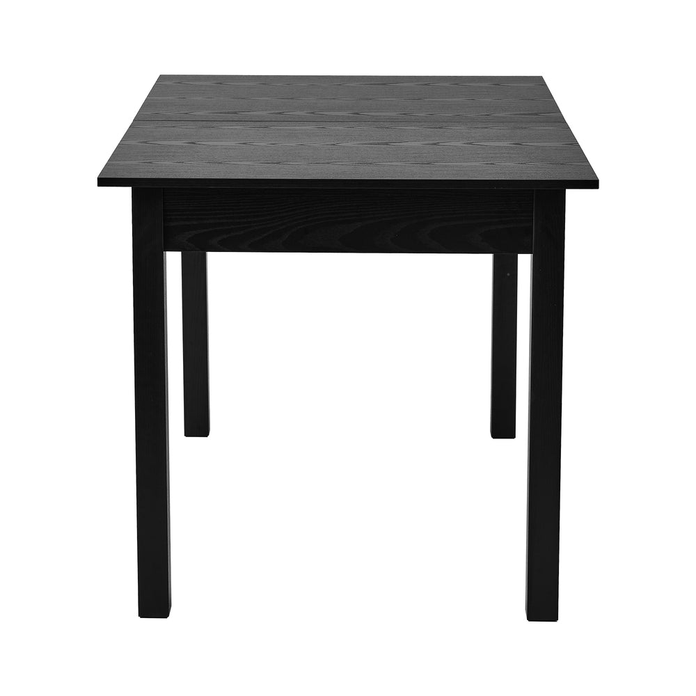 Oikiture Extendable Dining Table 1.2-1.6m Wooden Kitchen Table Black