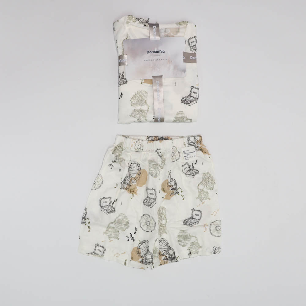 Domia Kids Bamboo Fiber Cotton sht Sleeve Pajama Set Gramophone Radio 110-2006733358519947265