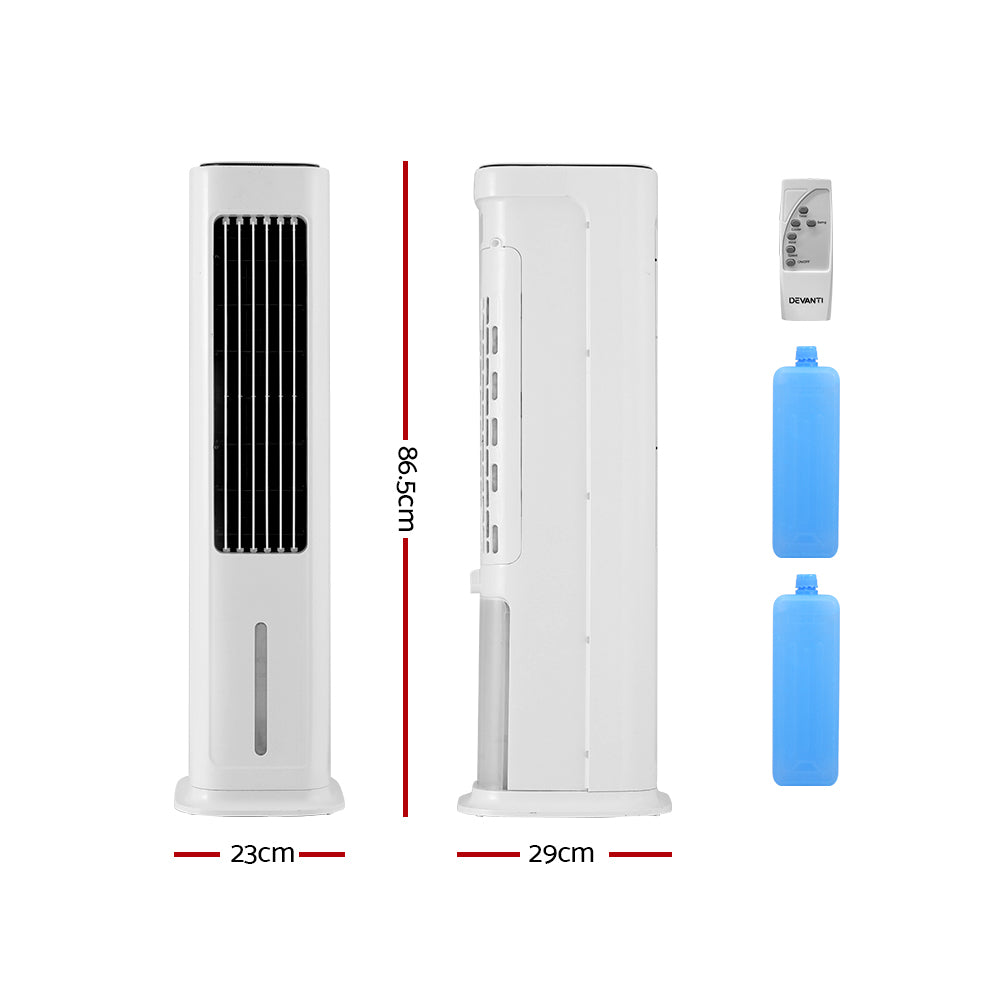 Devanti 4-in-1 Portable Evaporative Air Cooler with Remote Control 6L Humidifier and Purifier