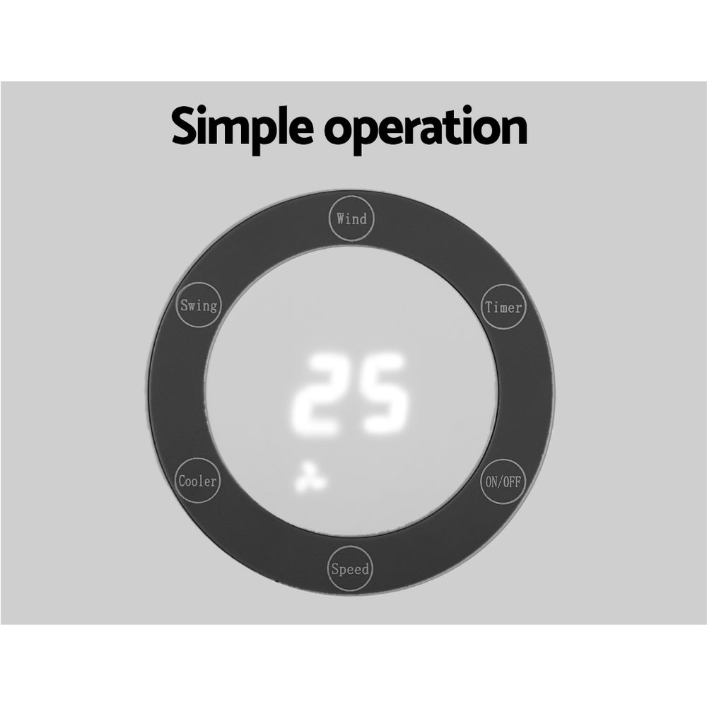 Devanti 4-in-1 Portable Evaporative Air Cooler with Remote Control – 6L Humidifier and Purifier