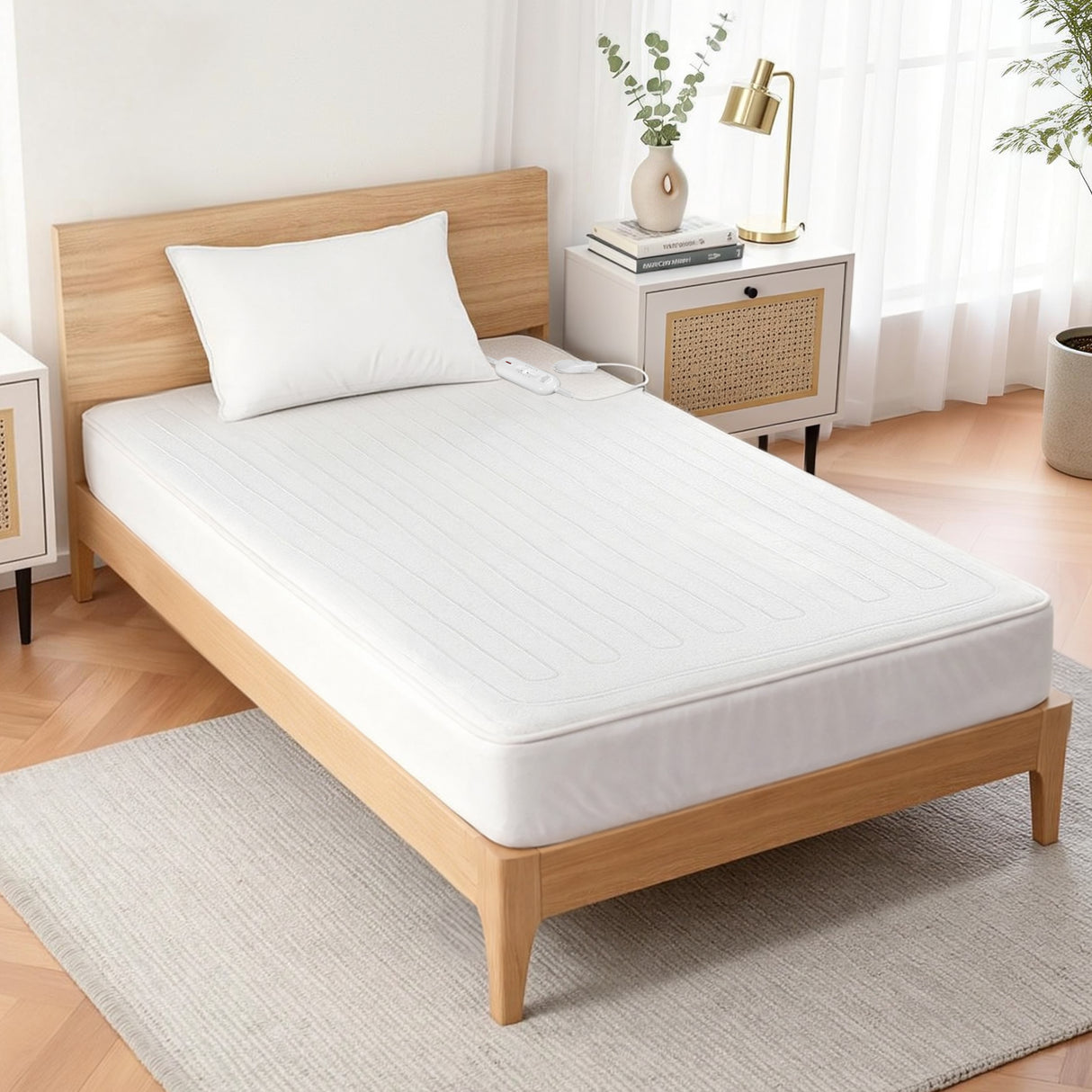 Giselle Electric Blanket King Single Heated Fully Fitted Washable Pad Winter Warm