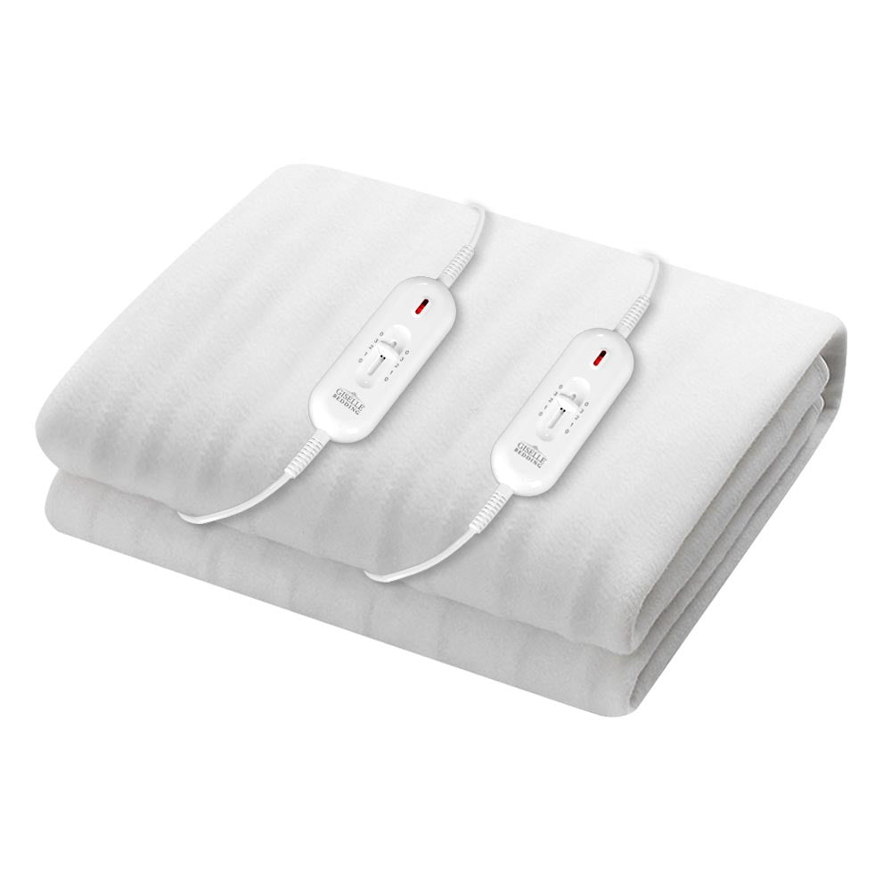 Giselle Bedding Double Electric Blanket with Detachable Controller and Overheat Protection
