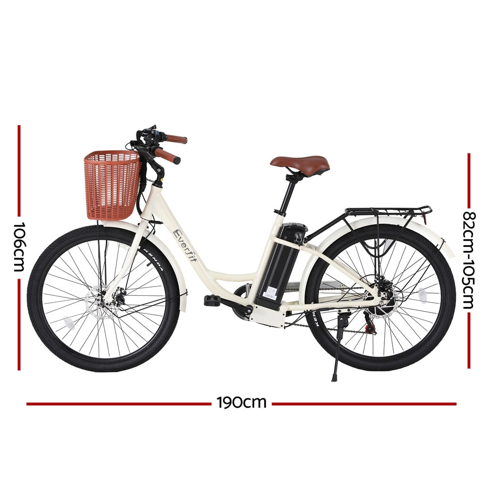 Everfit 26 Electric Bike City Bicycle eBike e-Bike Commuter w/ Battery WH