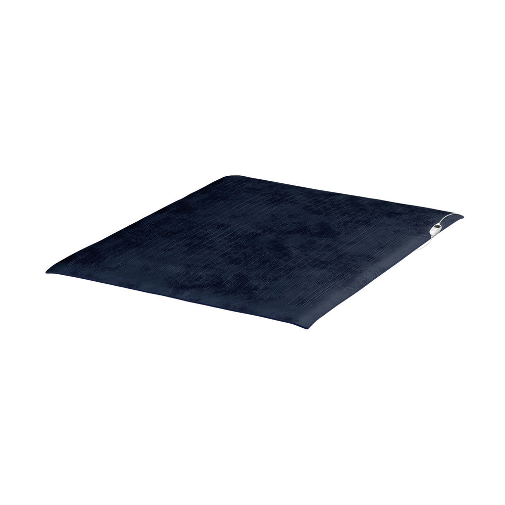 Bedra Washable Electric Heated Throw Rug Flannel Blue