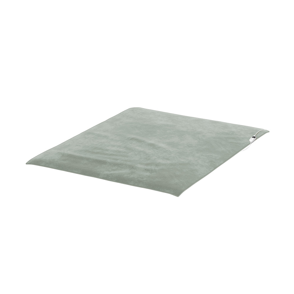 Bedra Electric Heated Blanket Washable Throw Rug Coral Fleece Light Green