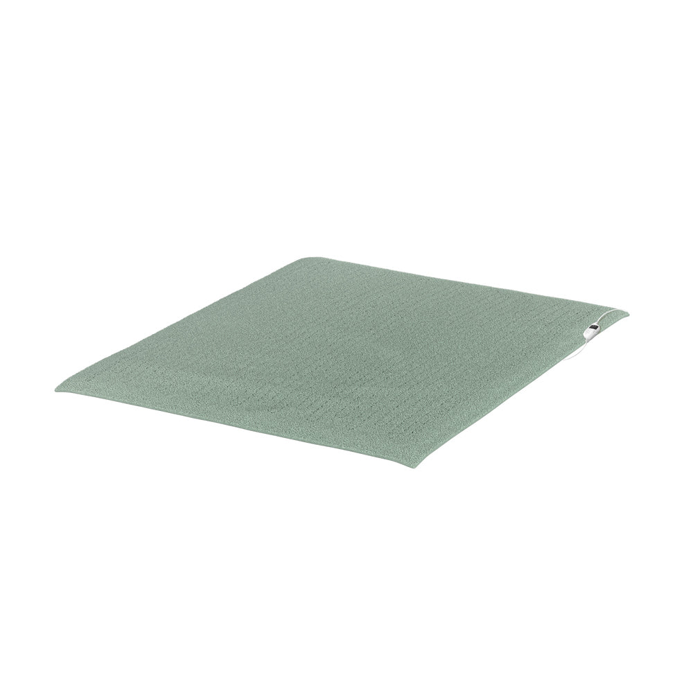 Bedra Electric Heated Blanket Washable Throw Rug Sherpa Coral Fleece Green
