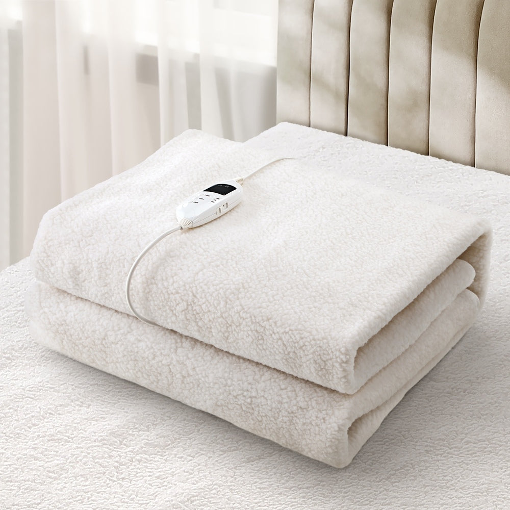 Bedra Electric Blanket Fully Fitted Fleece Heated King Single