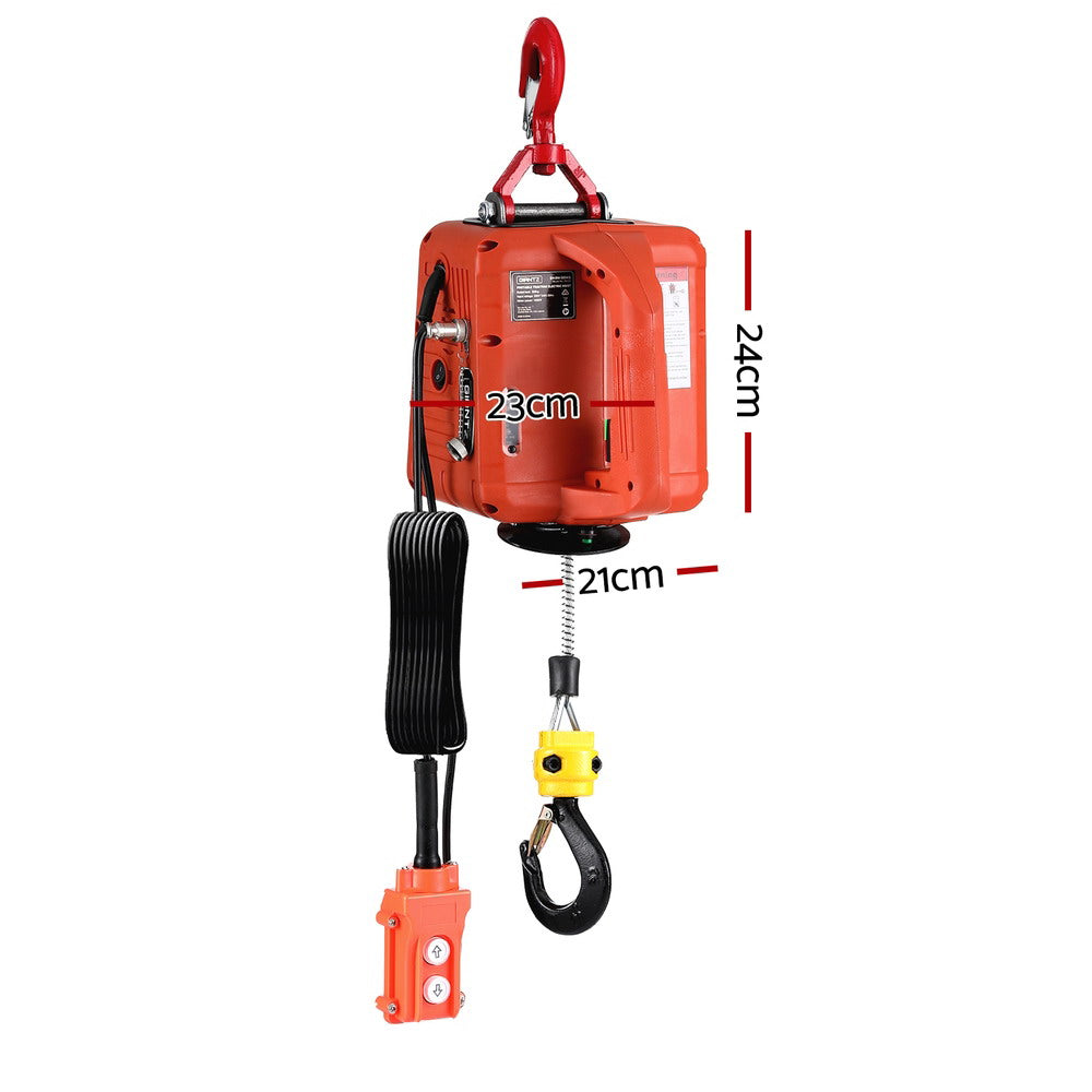 Giantz 500KG Electric Hoist with Wired/Wireless Remote Control for Effortless Lifting