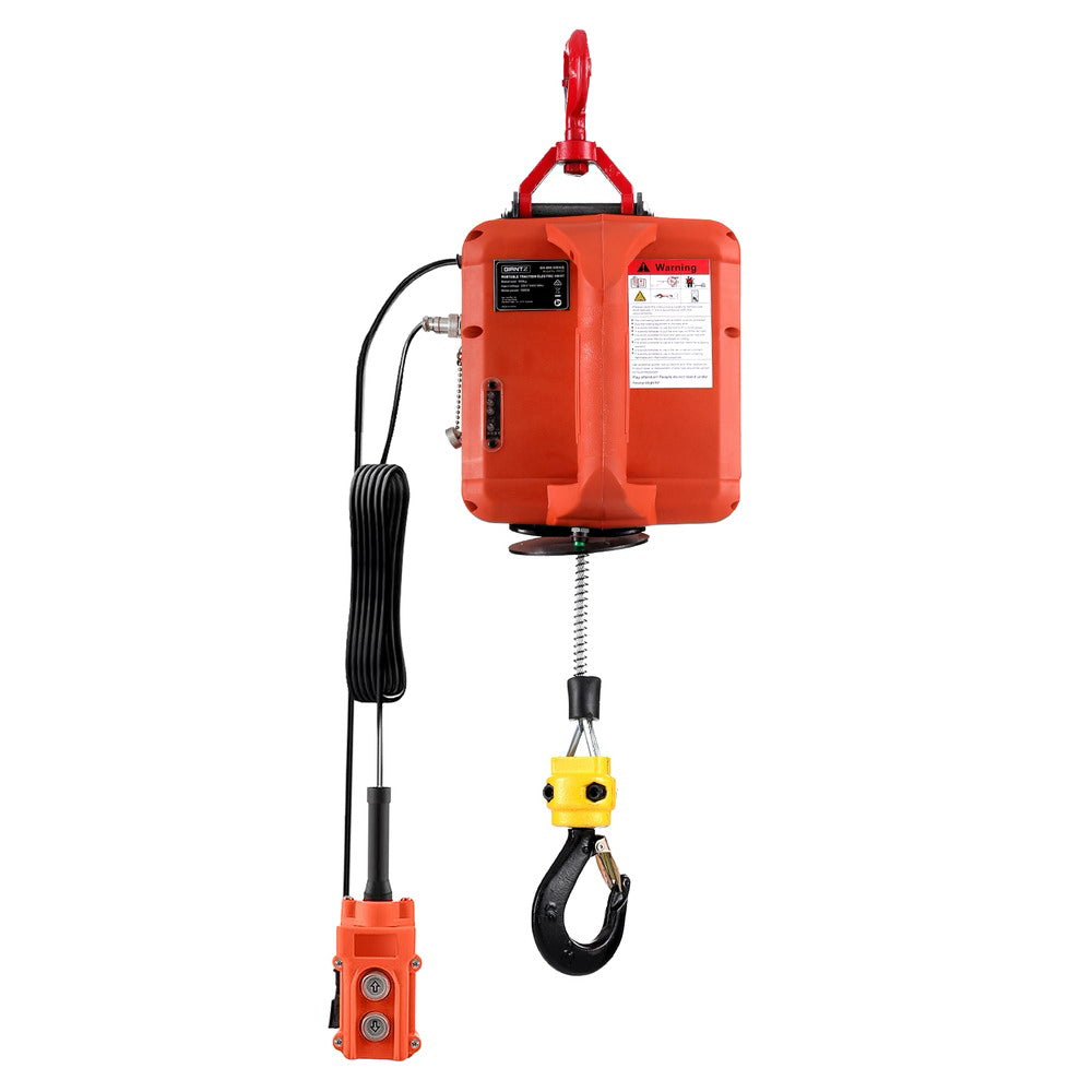 Giantz 500KG Electric Hoist with Wired/Wireless Remote Control for Effortless Lifting