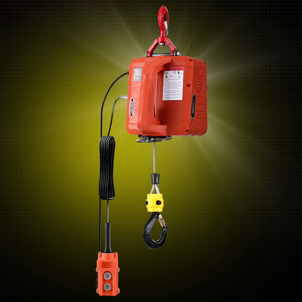Giantz 500KG Electric Hoist with Wired/Wireless Remote Control for Effortless Lifting