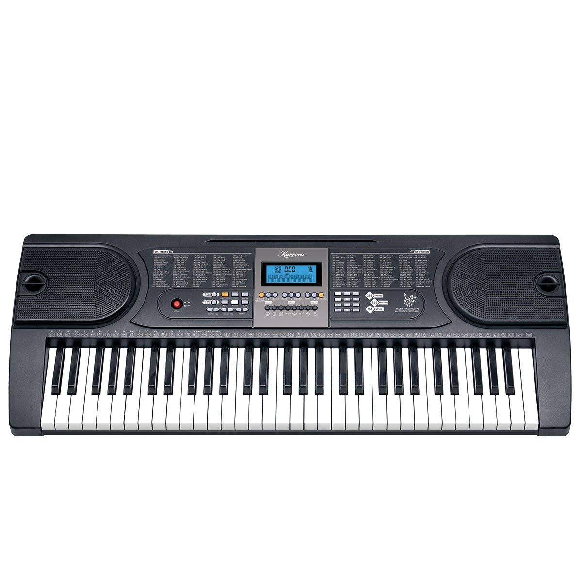 Karrera 61-Keys Electronic Keyboard Piano with Stand - Black