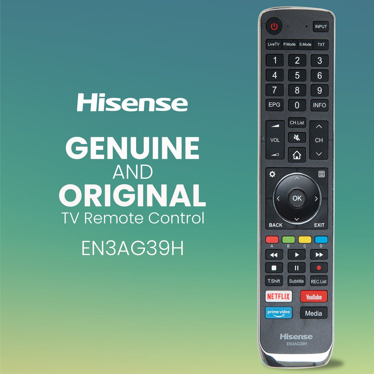 Genuine Hisense EN3AG39H TV Remote Control Original EN-3AG39H