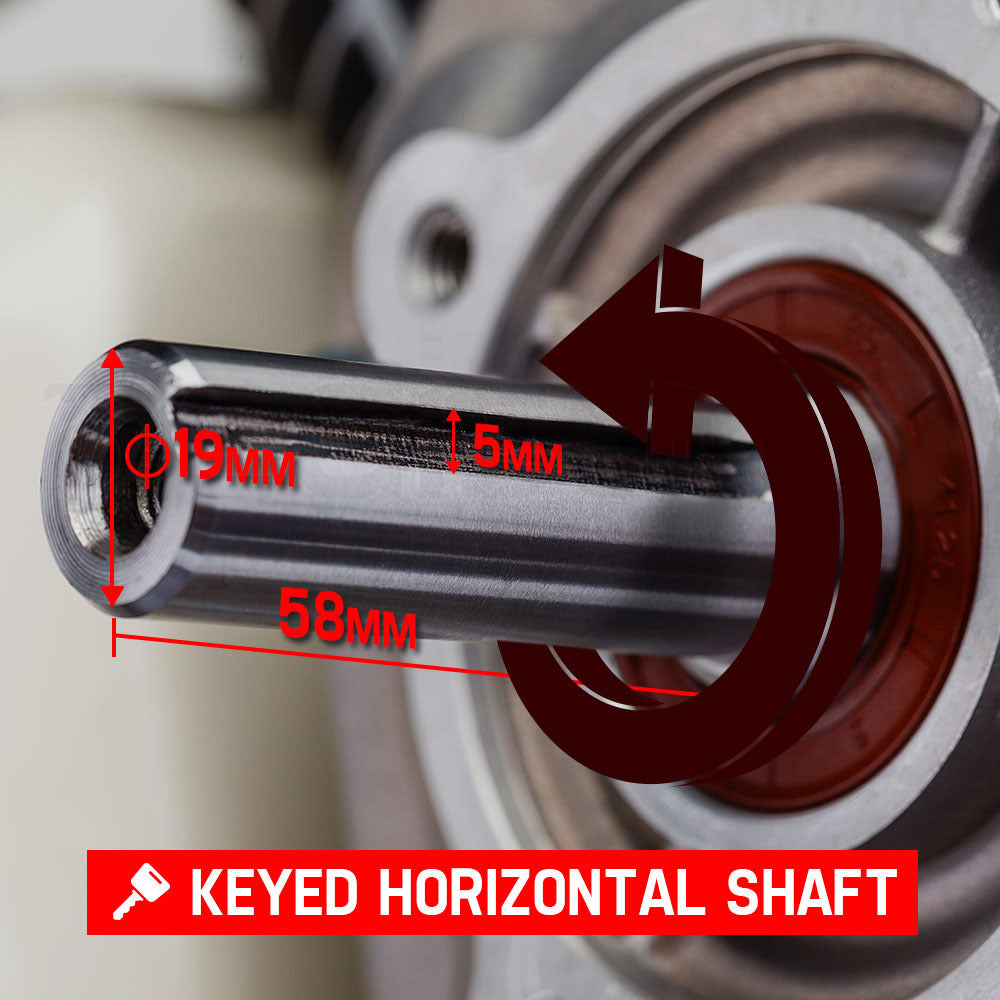 BAUMR-AG 6.5HP Petrol Stationary Engine Motor 4-Stroke OHV Horizontal Shaft Recoil Start