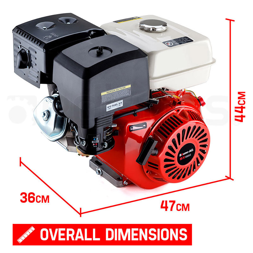 BAUMR-AG 13HP Petrol Stationary Engine 4-stroke OHV Motor Horizontal Shaft Recoil Start