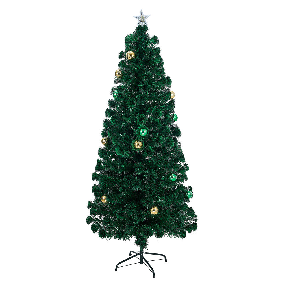 Tinseltown LED Christmas Tree 1.8M 6FT Fibre-optics Flash Lights