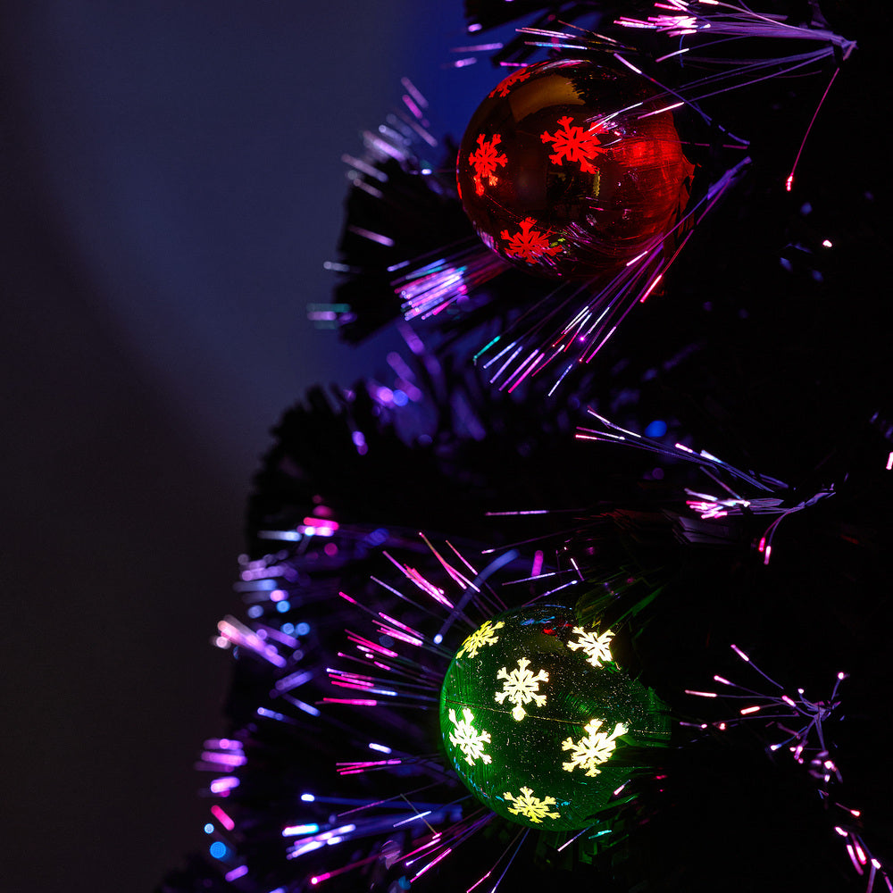 Tinseltown LED Christmas Tree 1.8M 6FT Fibre-optics Flash Lights