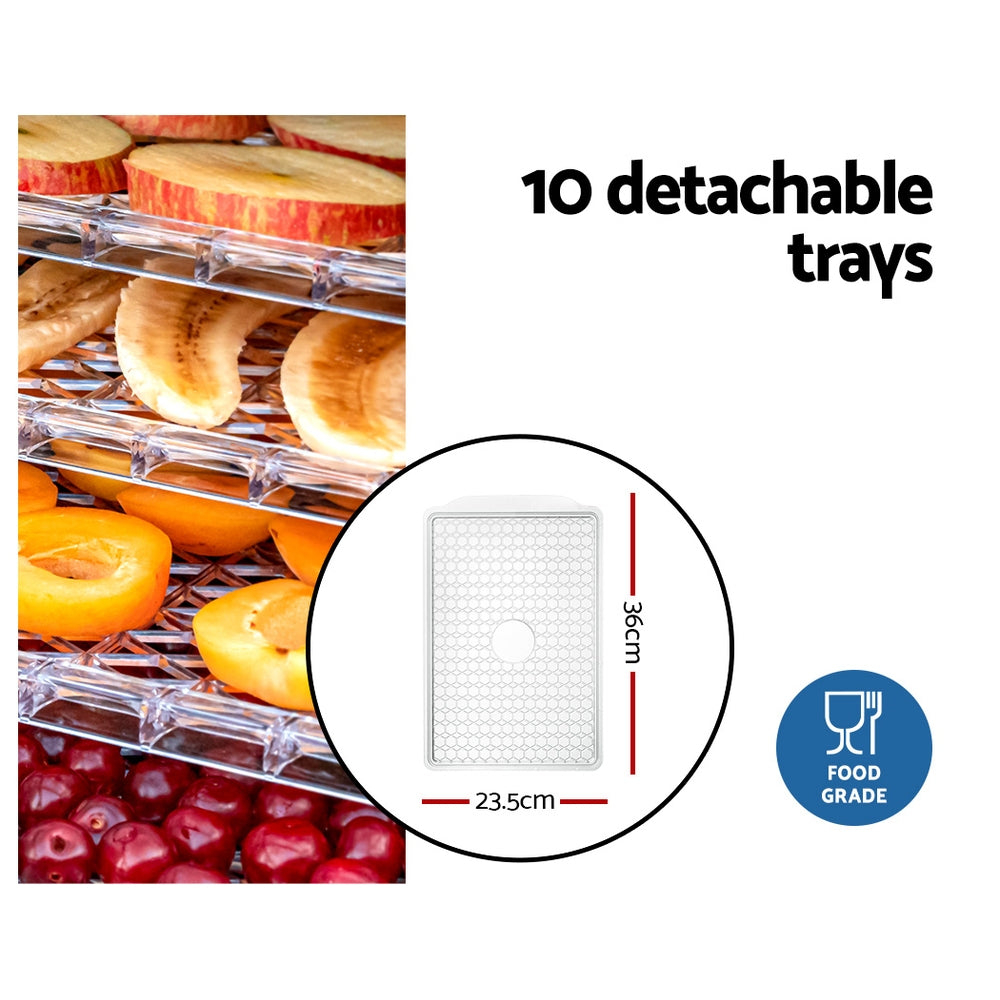 Devanti 10-Tray Premium Food Dehydrator for Healthy Snacks