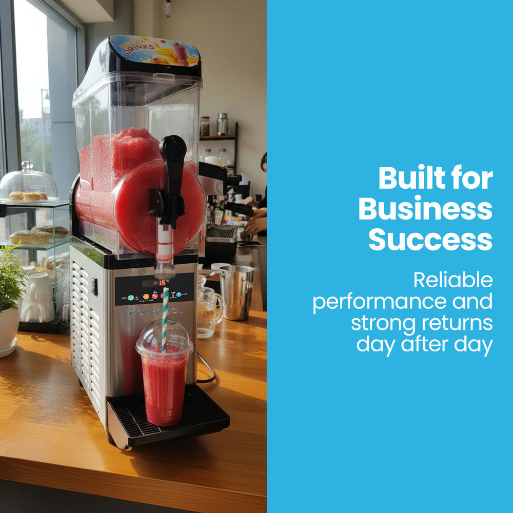 POLYCOOL 12L Single Tank Commercial Slush Machine, Digital Control Panel, SAA Approved, Juice and Frozen Slushy Maker