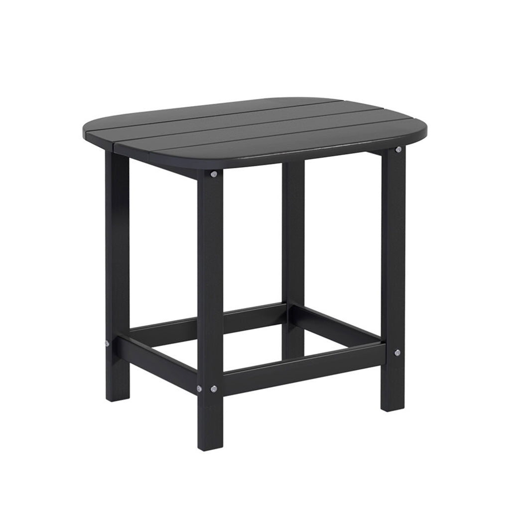 Gardeon Outdoor Coffee Side Table HDPE Desk Patio Furniture Camping Garden Black