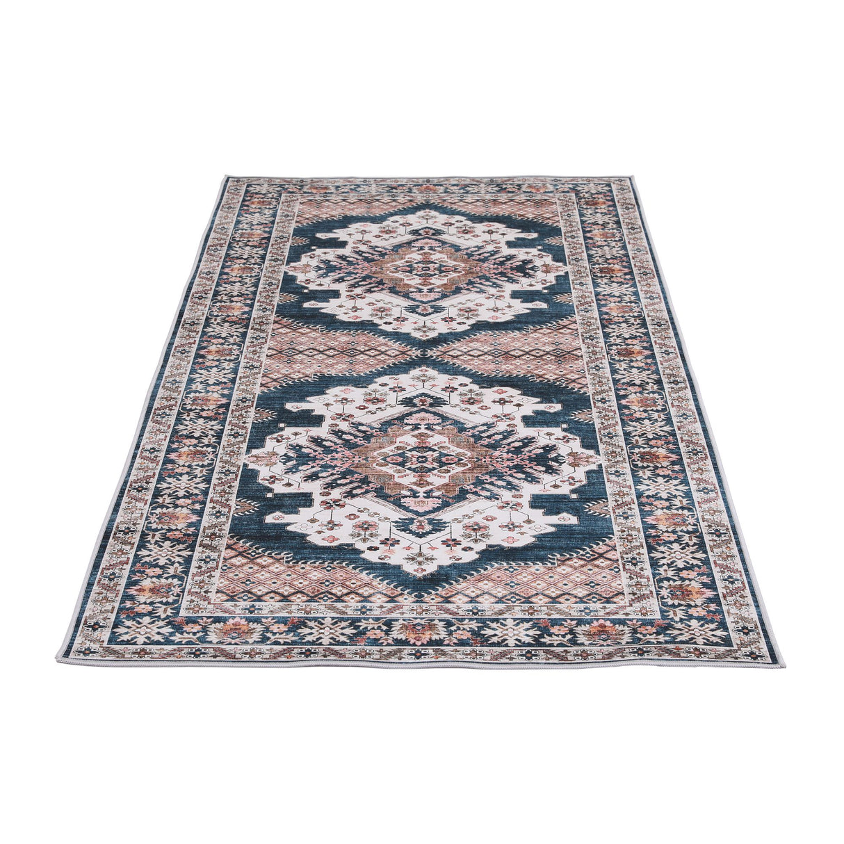 Artiss 60 x 120 cm Washable Runner Area Rug No Hard Glue Quilt-Like Soft for Home Decor, 0.5cm Ultra-Thin Pet Friendly Bohemian Medallion Bedroom Carpet