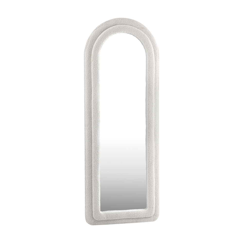 Oikiture Full Length Mirror Boucle Frame 1.6M Floor Mirrors