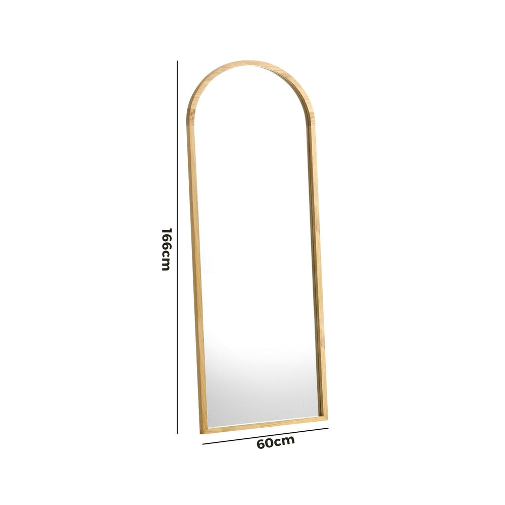 Oikiture Full Length Mirror Arched Wooden 166x60cm