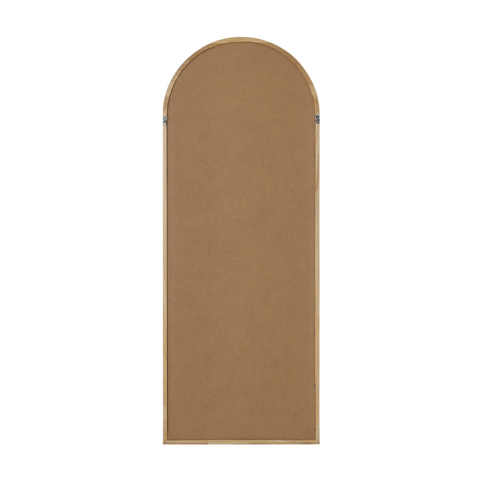 Oikiture Wooden Full Length Mirror 180x70cm Arched Floor Mirrors