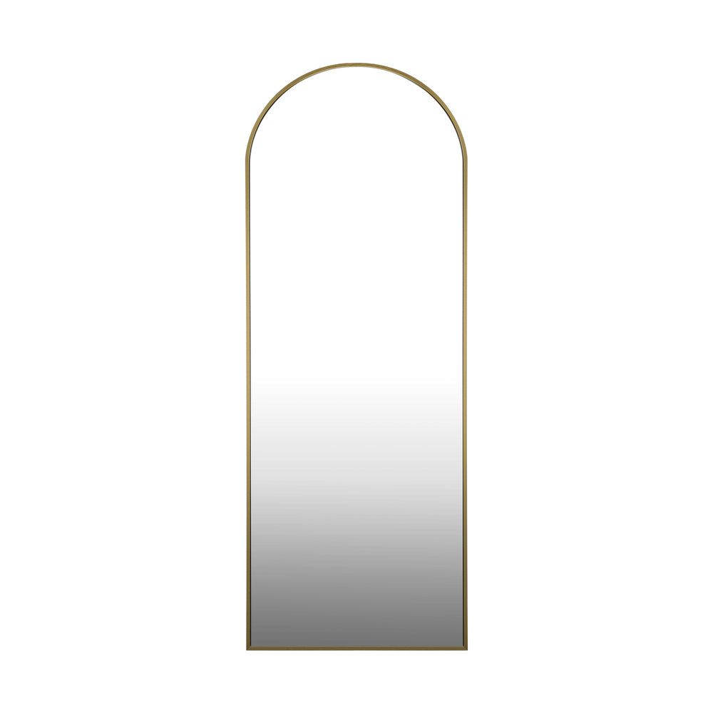 Oikiture Full Length Mirror Arched Free Standing Gold 166x60cm