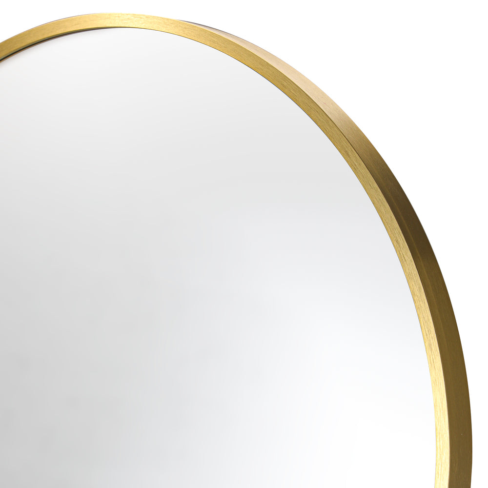 Oikiture Full Length Mirror Arched Free Standing Gold 166x60cm