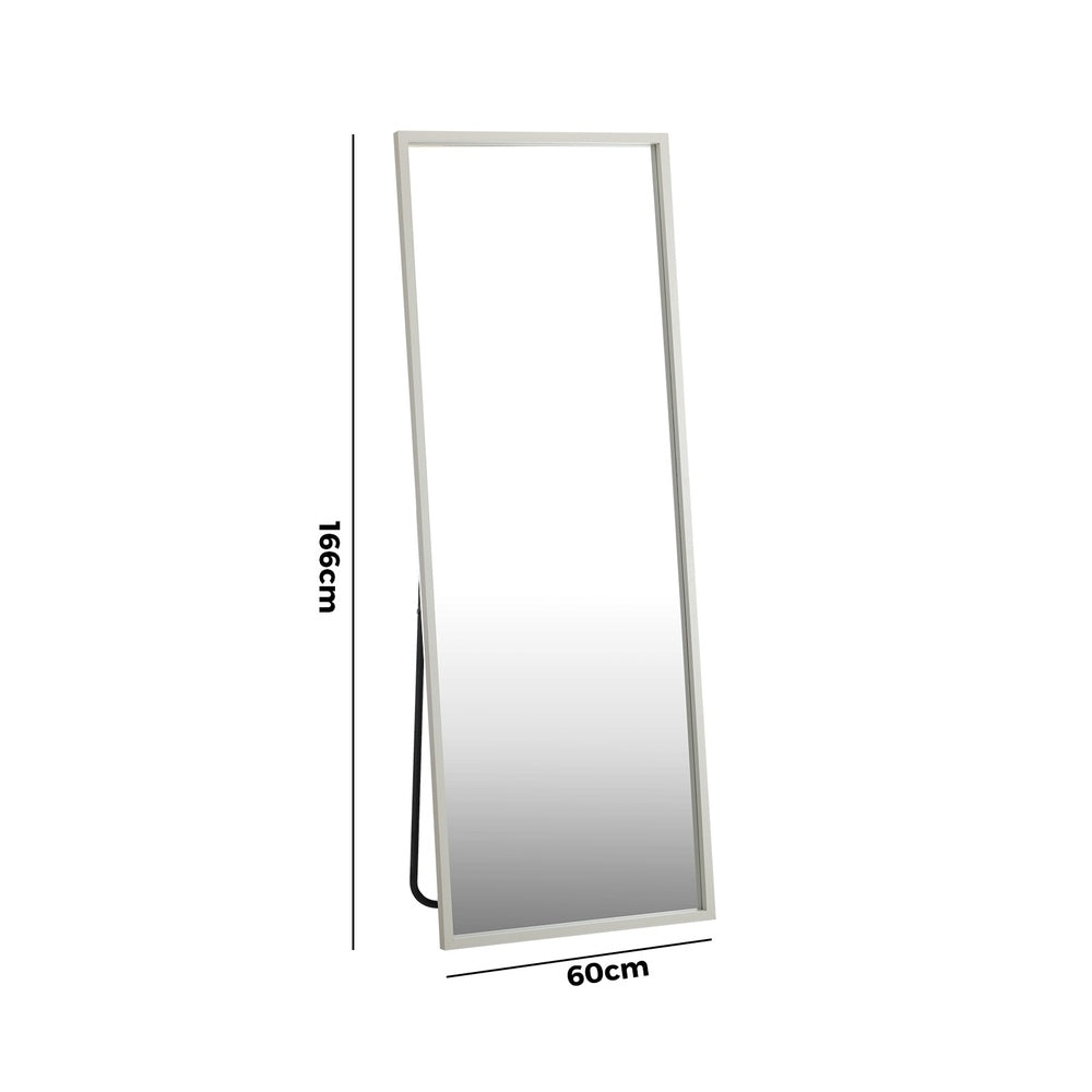 Oikiture Wooden Full Length Mirror 166x60cm Rectangle White