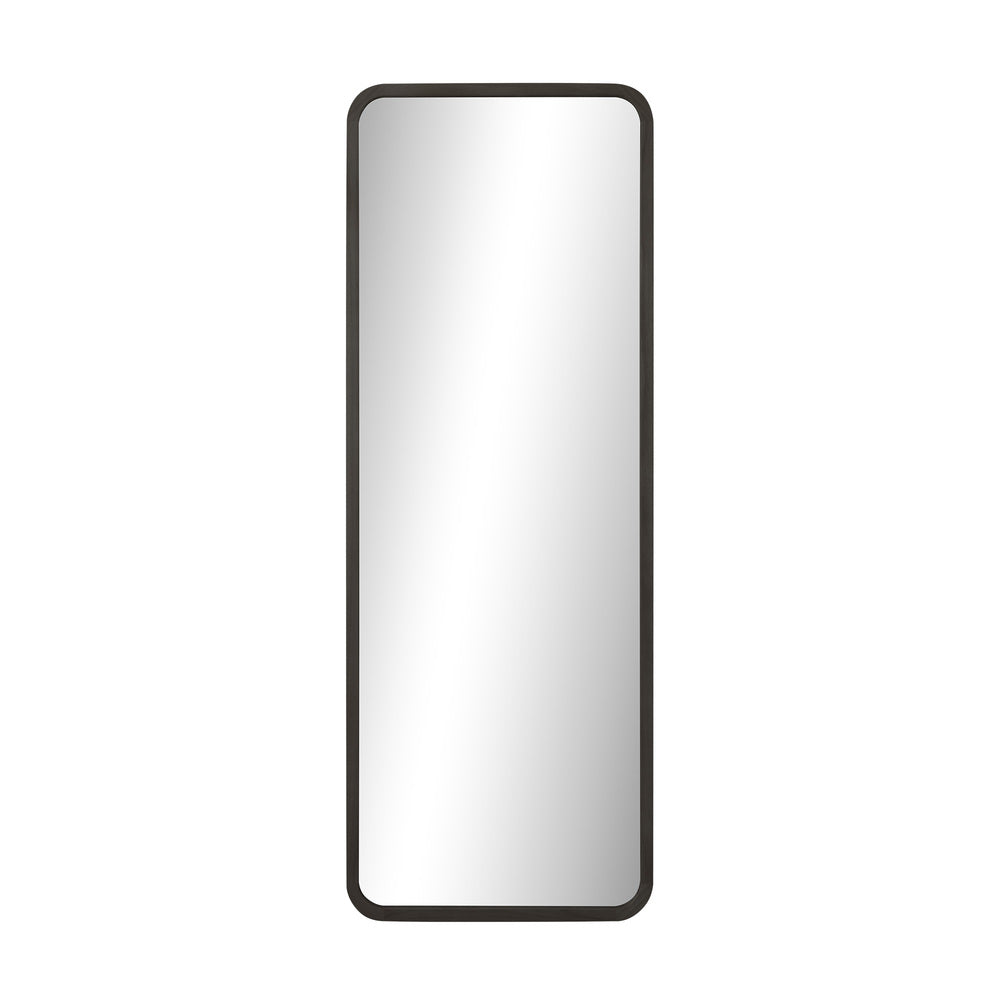 Oikiture Wooden Full Length Mirror 166x60cm Rectangle Floor Mirrors Black