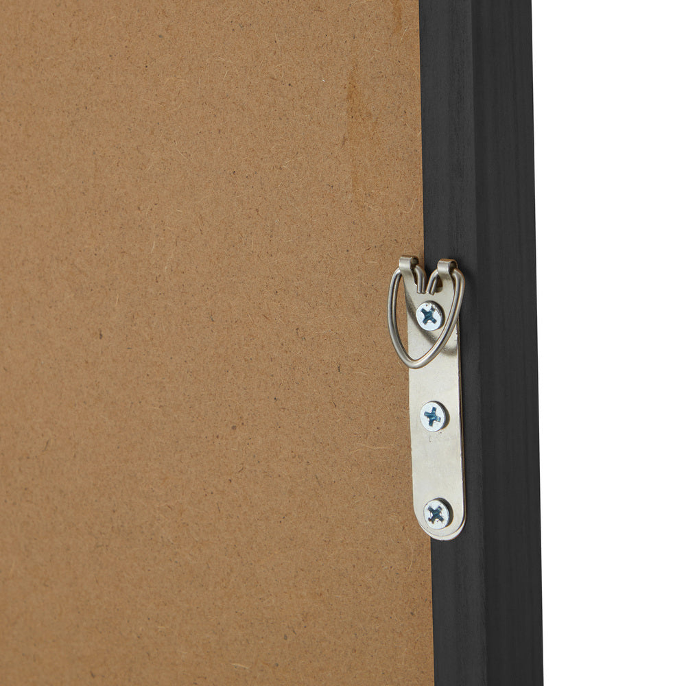 Oikiture Wooden Full Length Mirror 166x60cm Rectangle Floor Mirrors Black