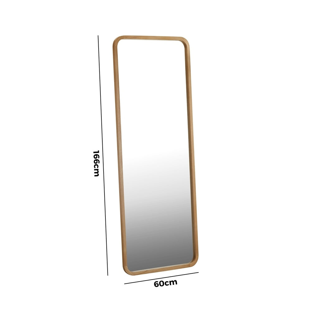 Oikiture Full Length Mirror Rectangle Wooden 166cm x 60cm