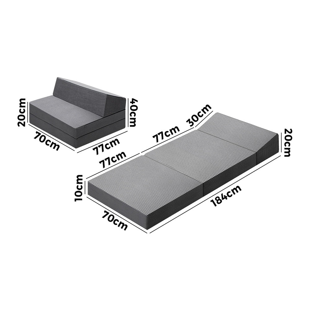 Bedra Foldable Mattress Trifold Cushion Single