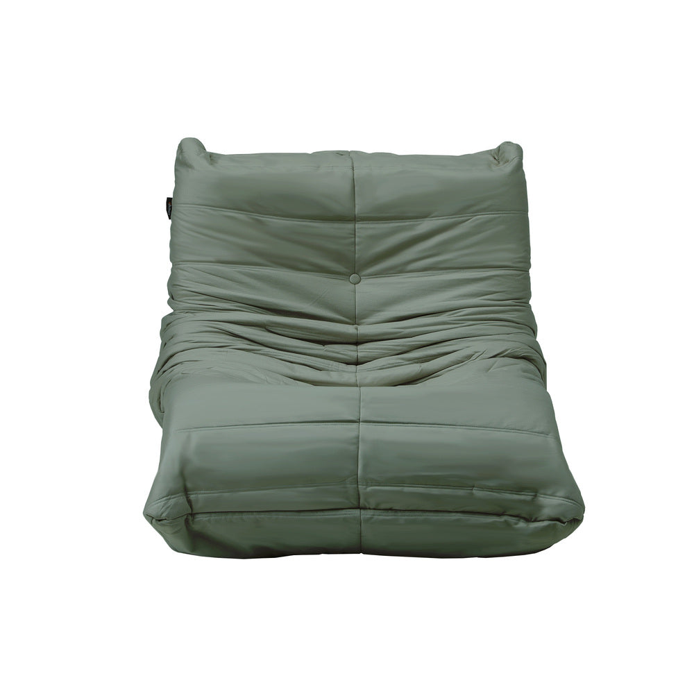 Oikiture Floor Sofa Lazy Couch Green Polyester