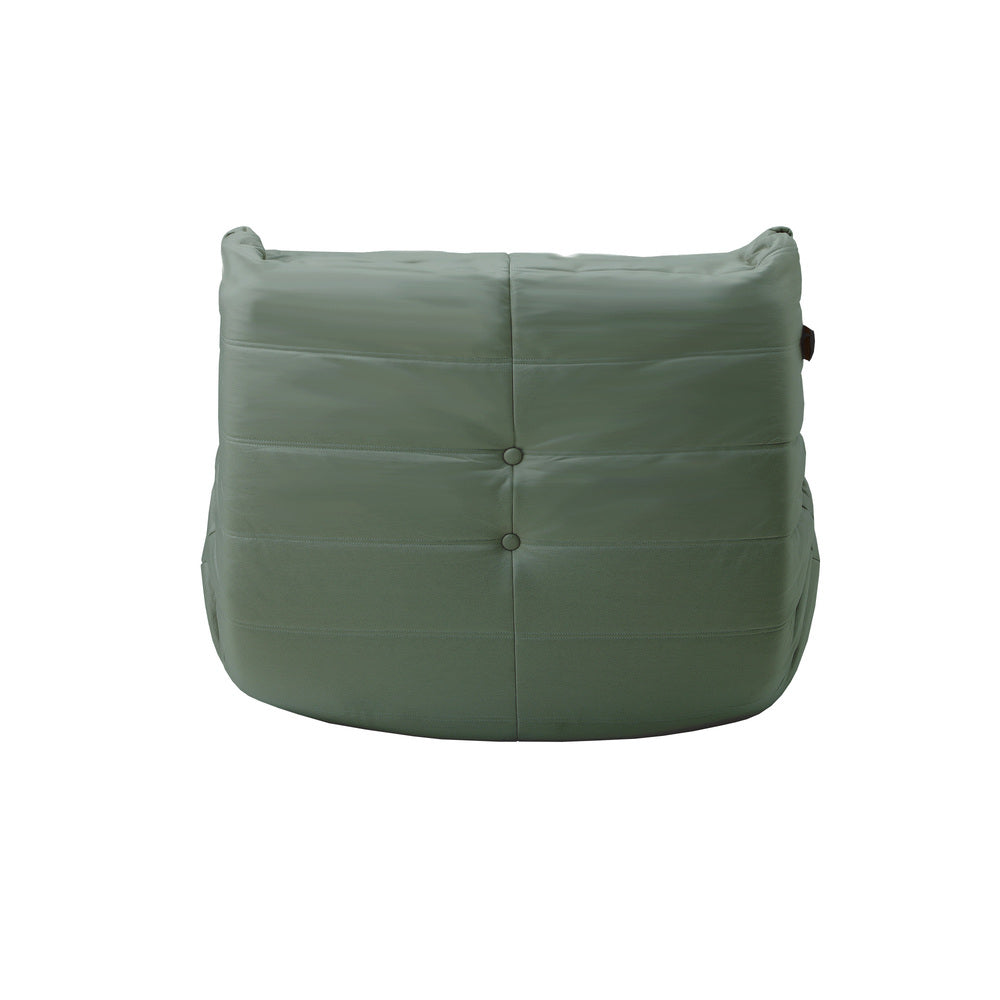Oikiture 2X Floor Sofa Lounge Caterpillar Lazy Couch Single Chair Pouffe Green