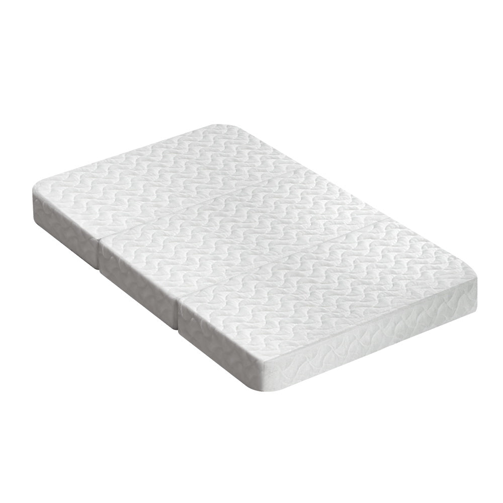 Giselle Bedding Portable Foldable Foam Mattress for Baby - White Cot Bed