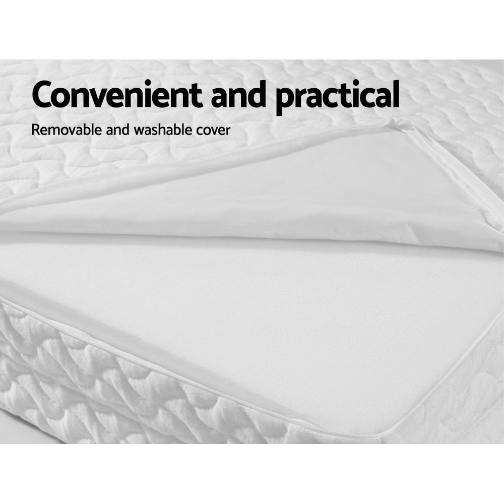 Giselle Bedding Portable Foldable Foam Mattress for Baby - White Cot Bed