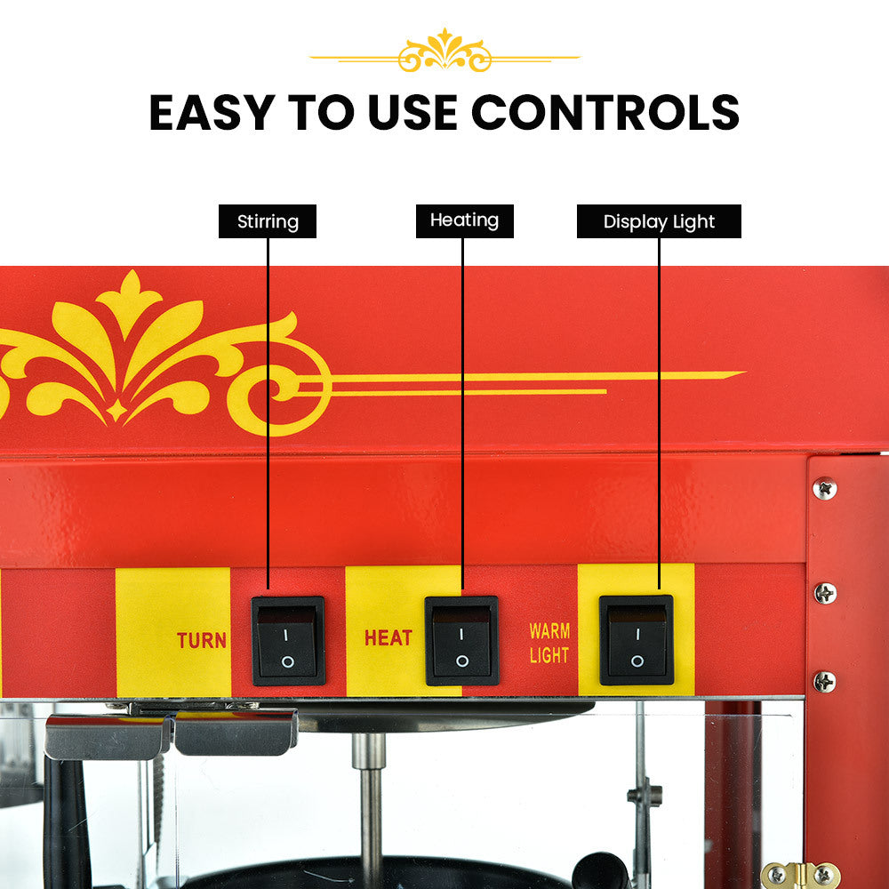 EUROCHEF Commercial Electric Popcorn Maker Machine