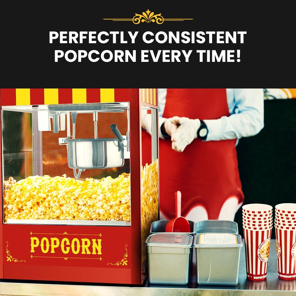 EUROCHEF Commercial Electric Popcorn Maker Machine