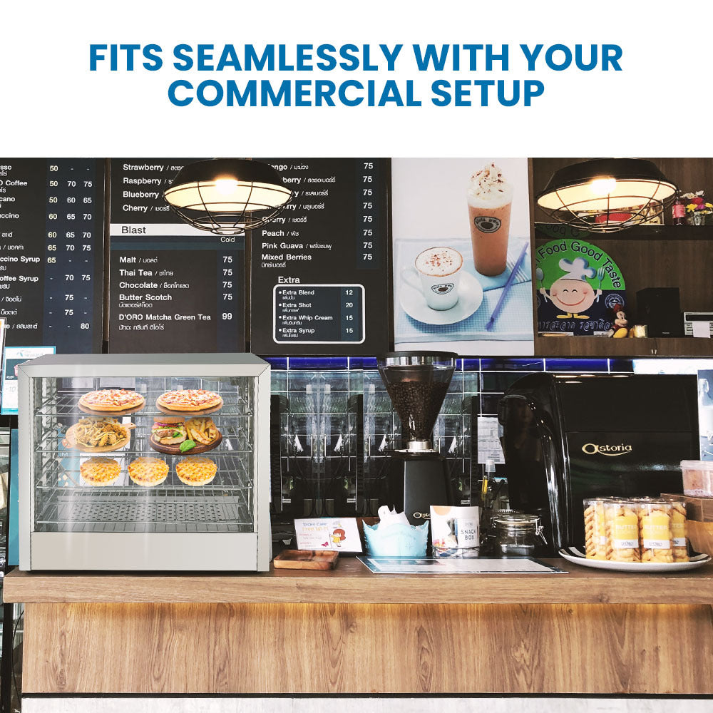 EUROCHEF Electric Food Warmer Display, 1000W, 4-Tier Stainless Steel