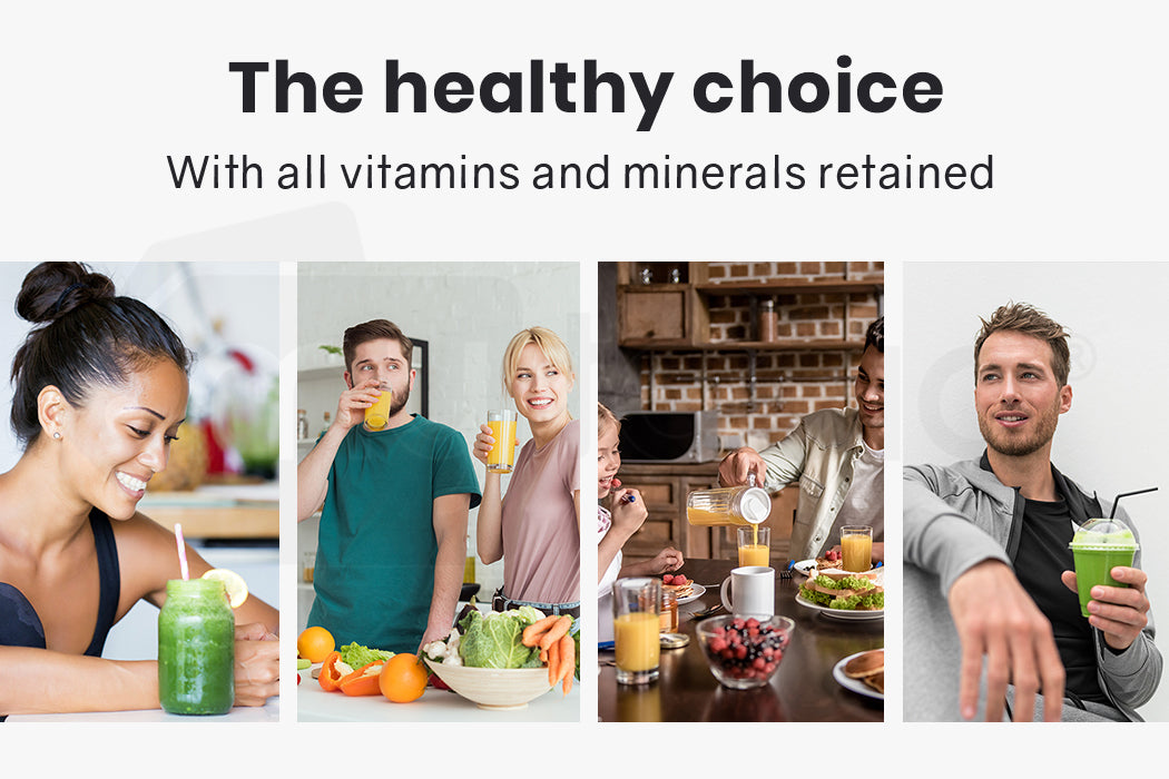 EUROCHEF Cold Press Slow Juicer with Sorbet function, Whole Fruit Chute